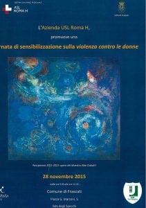 Locandina sensibilizzazione contro violenza donne, Frascati