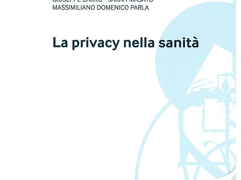 Copertina del libro "La privacy nella sanità",