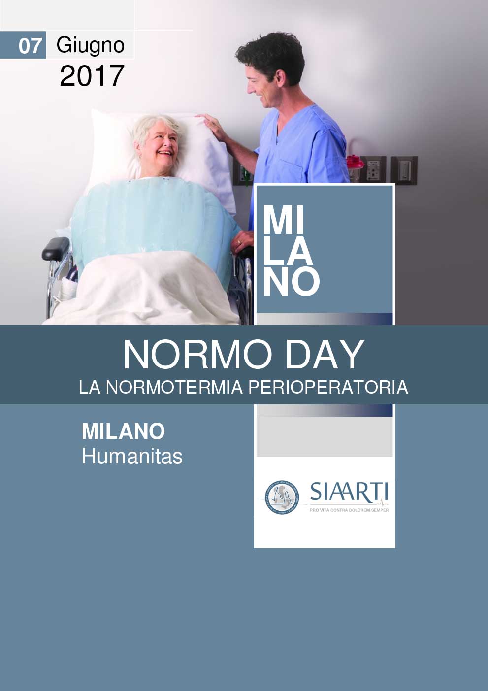 locandina NORMO DAY, LA NORMOTERMIA PERIOPERATORIA, Milano 2017